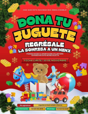 Dona juguetes para ni&ntilde;os en la epoca