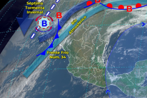 Entra frente frio 34 a la regi&oacute;n con vientos de 70 KPH