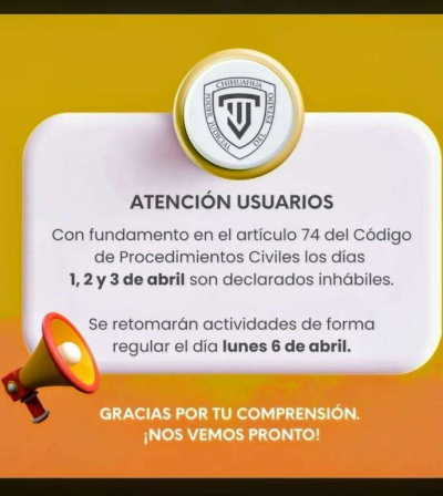 Suspenderá Poder Judicial actividades por días de asueto