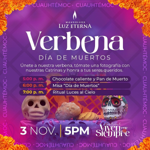 El 3 de noviembre ser&aacute; la &ldquo;Verbena D&iacute;a de Muertos&rdquo;, en Cuauht&eacute;moc