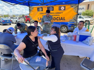 Sector salud y Segundo Batall&oacute;n de Infanter&iacute;a llevan campa&ntilde;a de vacunaci&oacute;n contra sarampi&oacute;n.