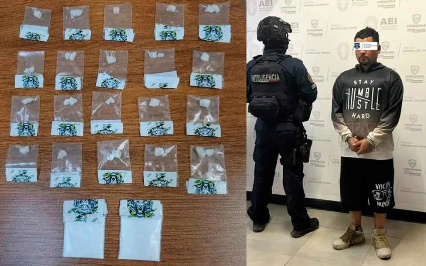 Atrapan a narcomenudista con cocaína