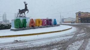 Registran nieve en Madera