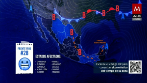 Pronostican descenso de temperatura con el frente frio 28