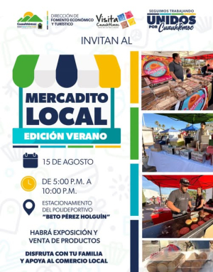 Disfruta este s&aacute;bado del mercadito en el polideportivo