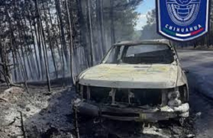 Guachochi bajo el terror, queman 4 veh&iacute;culos tras balacera