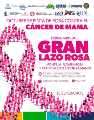 Cuauht&eacute;moc se pinta de rosa el 17 de octubre