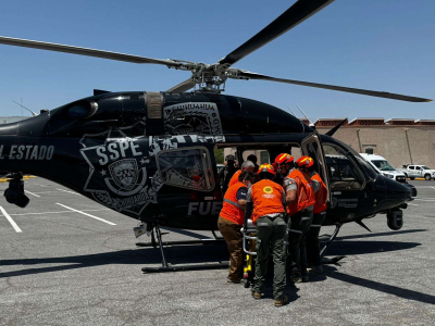 Trasladan a joven golpeado en Guachochi por helicóptero a chihuahua