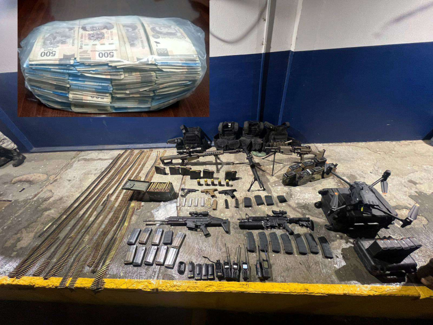 Decomisan armas y dinero en Guachochi