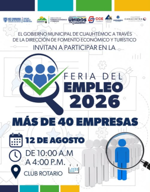 &iexcl;Ponte listo!  la feria del empleo es el 12 de Agosto
