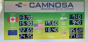 D&oacute;lar en $18.40 en casa de cambio Camnosa