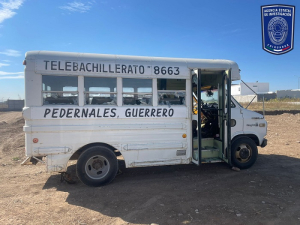 Asegura AEI Occidente cami&oacute;n escolar con reporte de robo
