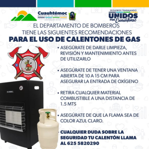 Bomberos te ayuda en este invierno