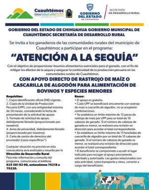 Extienden el programa de apoyo a la sequia de Maru Campos