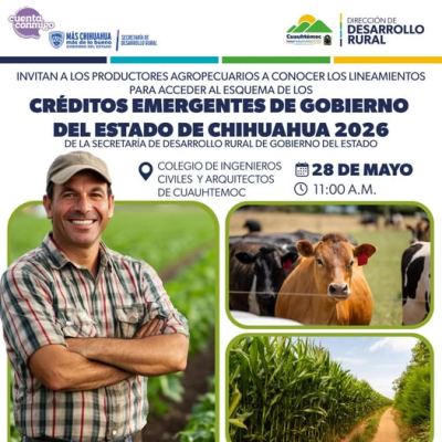 Oportunidad para productores, créditos del estado
