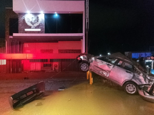 Lluvia provoca aparatoso choque en la Venezuela