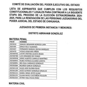 Juzgadoras aprobadas pasan a la siguiente etapa
