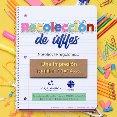 A donar útiles escolares para familias vulnerables: Adrian Aguirre