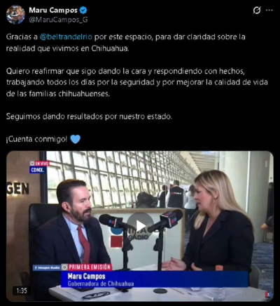 No voy a parar, están destruyendo al país: rompe Maru con Federación