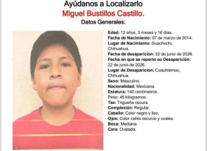 Buscan a ni&ntilde;o de 12 a&ntilde;os que desapareci&oacute; en esta ciudad