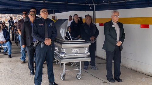 Despiden con honores al Policía Luis Modesto Chaparro