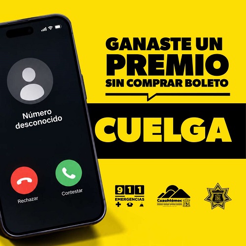 Alertan por llamadas falsas de premios